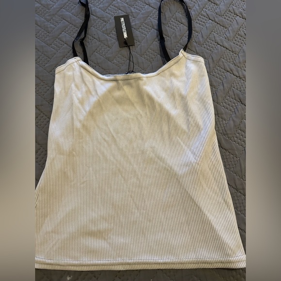 Grey ribbed cami top - Picture 1 of 1